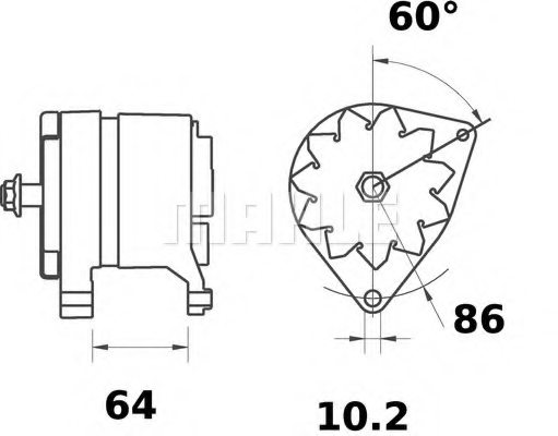 MAHLE ORIGINAL MG 109 Alternator